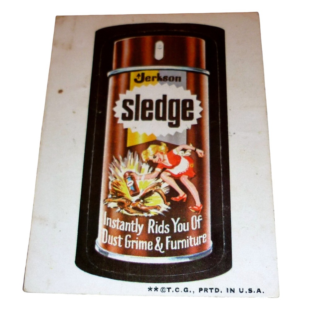 1967 Topps Wacky Packages Sledge Sticker Original Series Parody Card